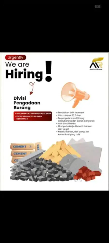 Lowongan kerja pengadaan barang