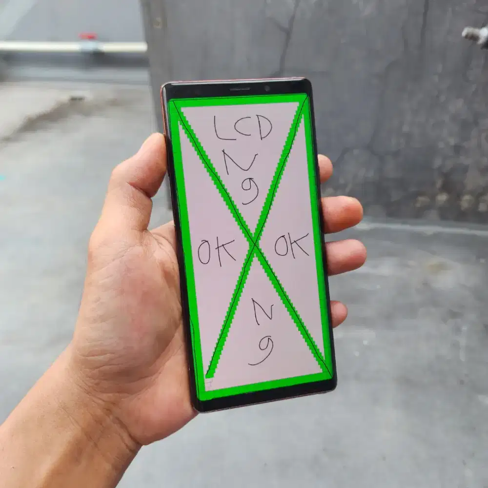 LCD SAMSUNG NOTE 9 ORIGINAL FULLSET FRAME WARNA COKLAT MINUS SHADOW