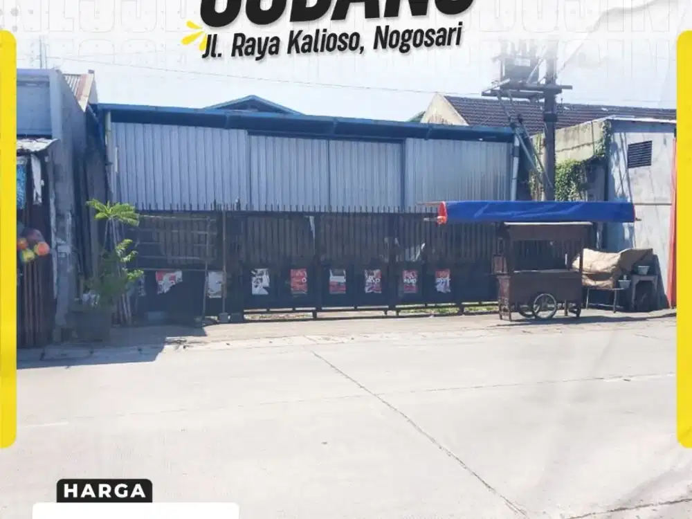 Di Jual Gudang Di Jl. Raya Kalioso, Nogosari