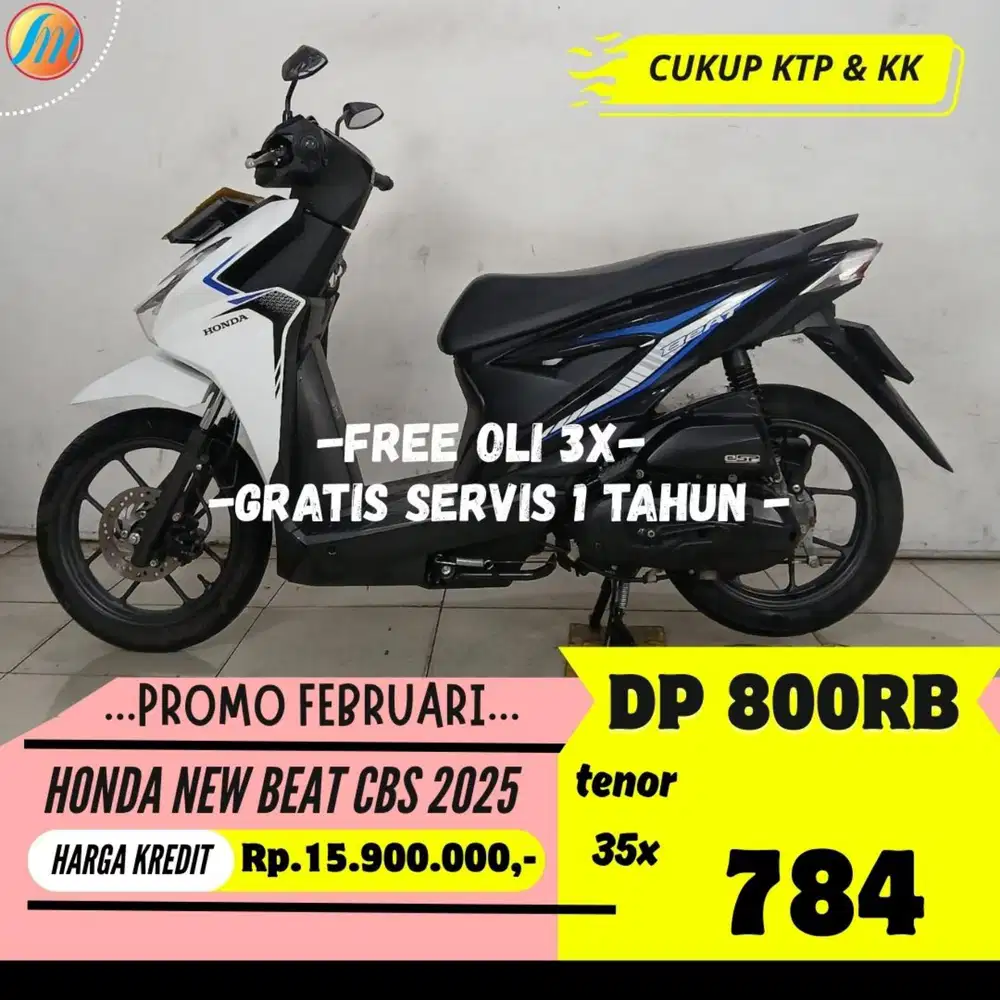 DP PROMO 800RIBU HONDA NEW BEAT CBS 2025 ANGSURAN SANGAT RINGAN KTP KK