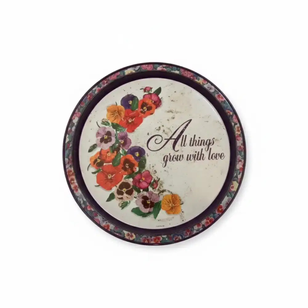 DEKORASI RUMAH PAJANGAN  NAMPAN ALUMUNIUM VINTAGE