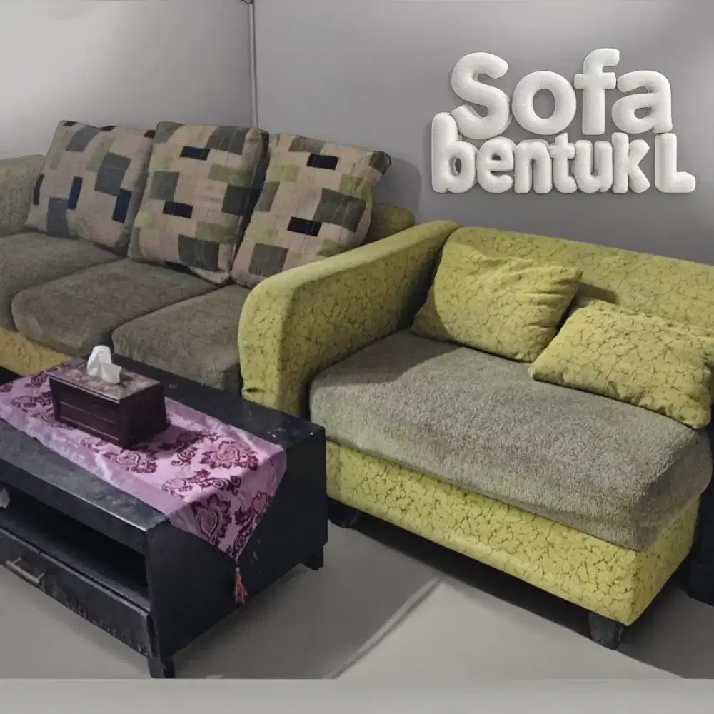 SOFA SET Minimalis BERBENTUK L MASIH BAGUS