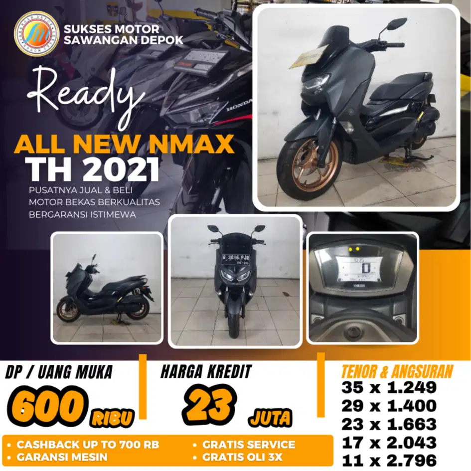 MULUS BERGARANSI YAMAHA ALL NEW NMAX TH 2021 BISA KREDIT DP 600 RIBU