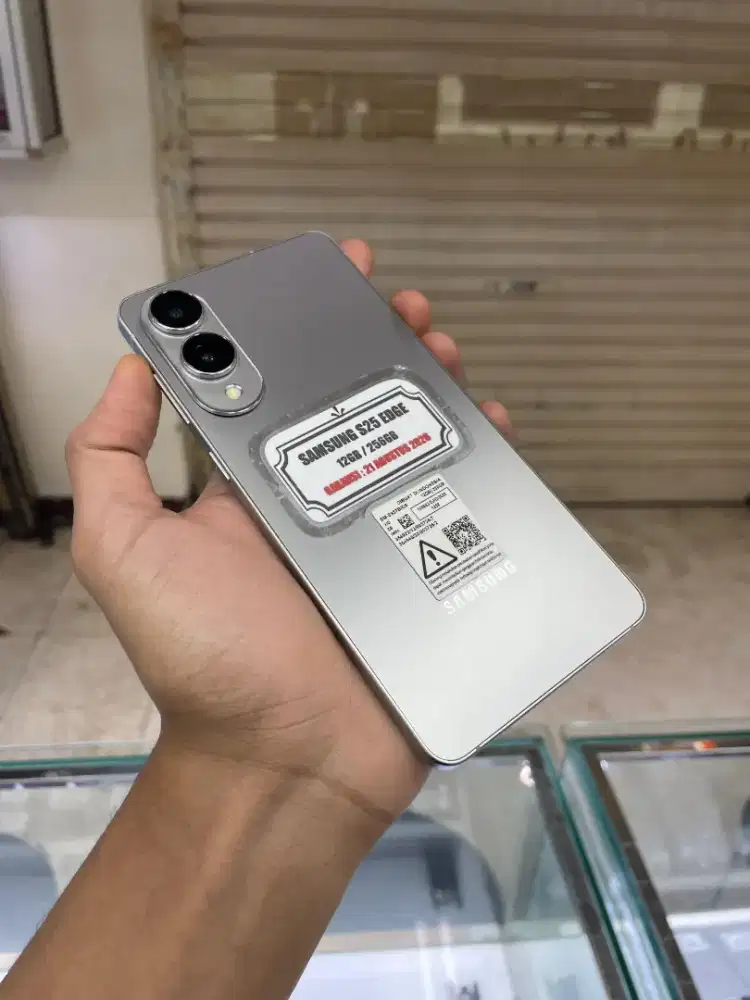 Second Samsung Galaxy S25 Edge 12GB/256GB - Silver | Fullset Mulus