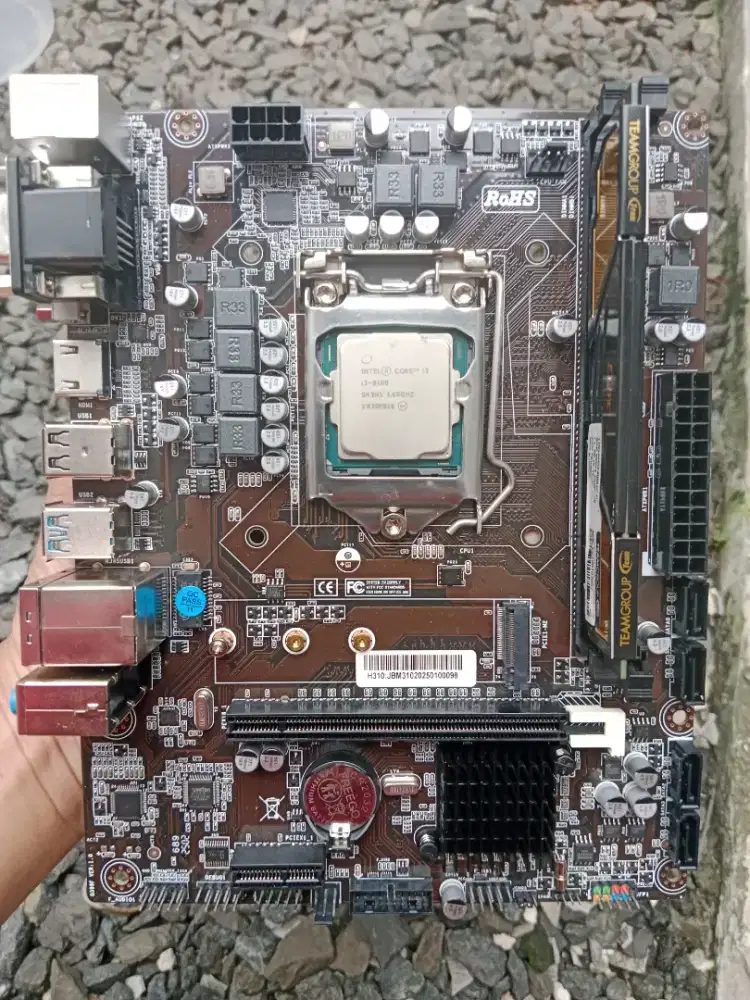 Paket Motherboard H310 + i3 8100 + Ram 8Gb