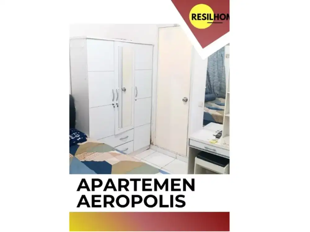 disewakan bulanan apartemen studio aeropolis residence 3 tower 1 Furniture lengkap sebrang bandara Soekarno-Hatta ar3 neglasari Tangerang Banten full furnished termurah
