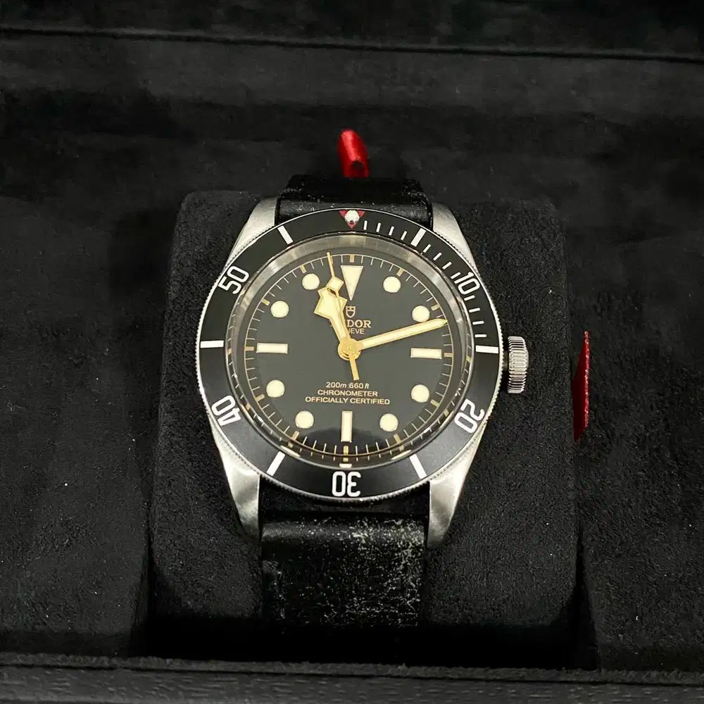 Tudor Black Bay 79230N Black Dial Leather strap Inhouse movement