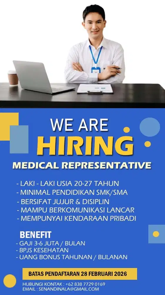 DI BUTUHKAN SEGERA LOWONGAN PEKERJAAN