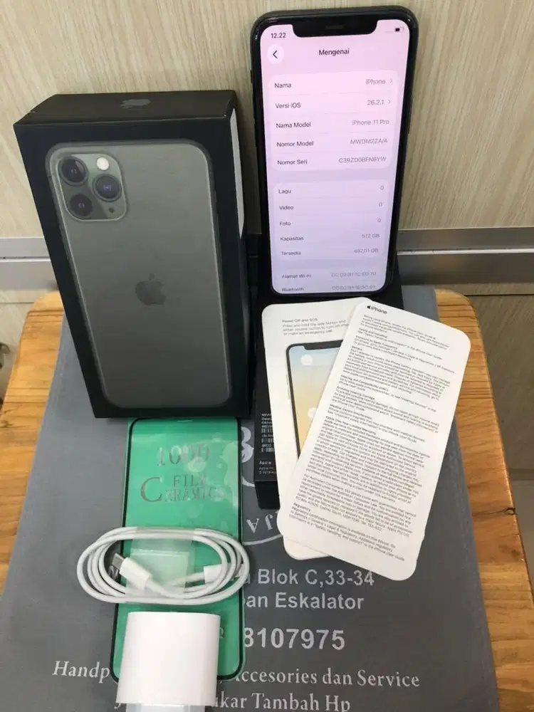 Iphone 11pro 512gb dual sim Z/A all oprator sdh 4th pkei ga da notif