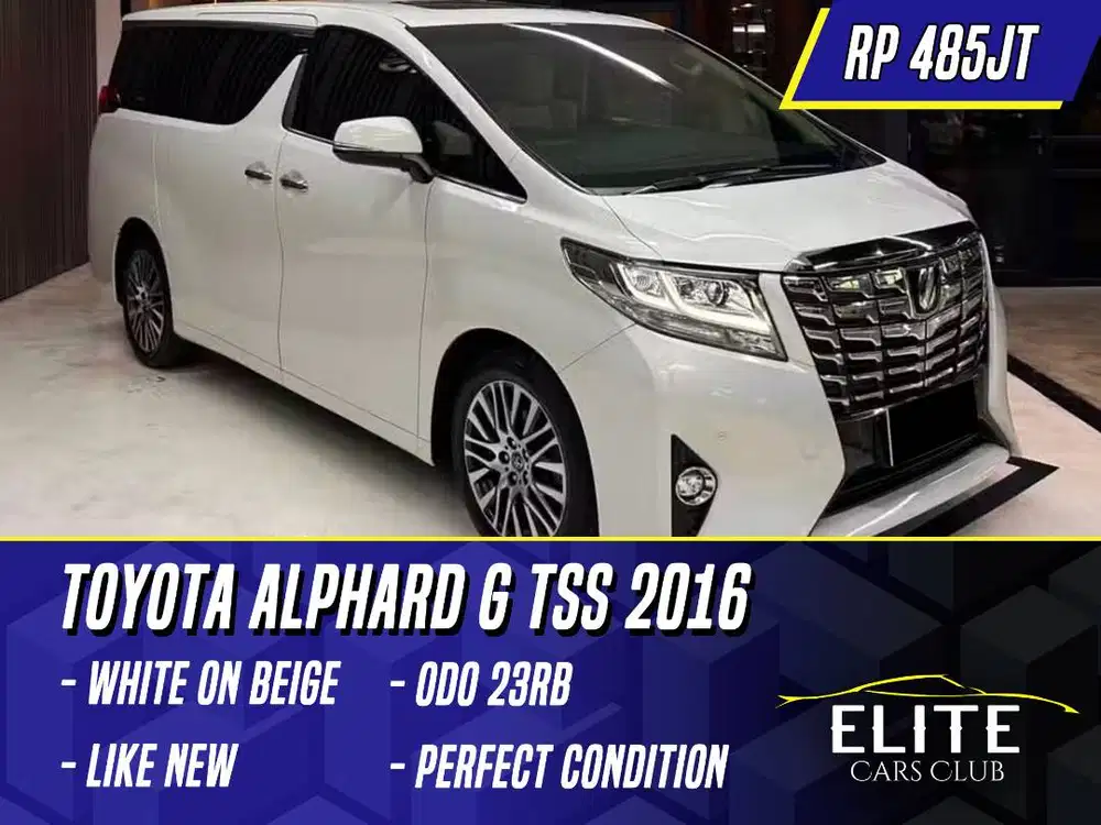 Toyota Alphard G 2016 NIK 2015 White on Beige Putih