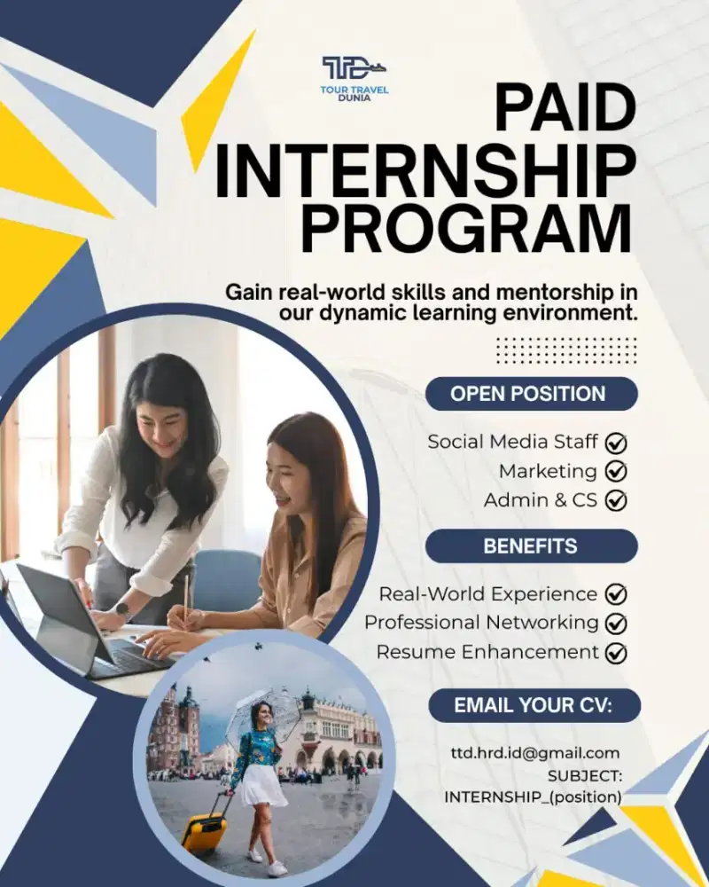 Dicari Paid Intern Program (Magang)