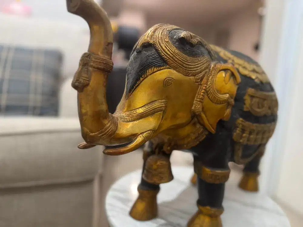 Vintage Brass Elephant ori India