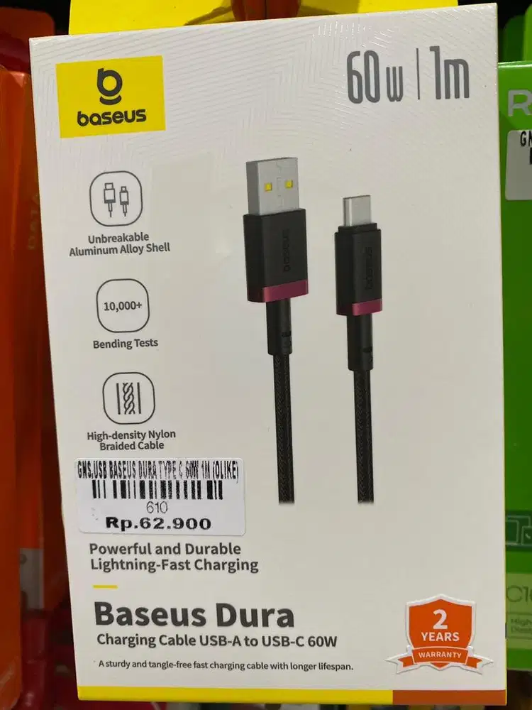 USB BASEUS DURA TYPE C 60W 1M
