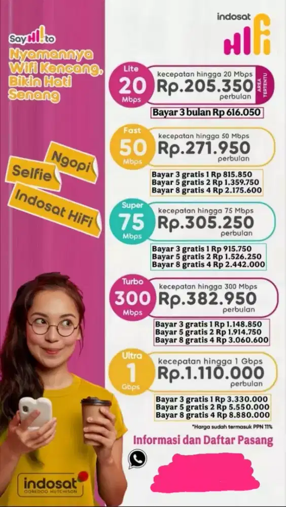Paket Berlangganan Indosat Hifi