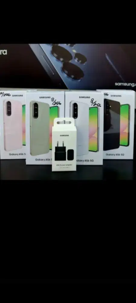 Samsung galaxy A56 ram 12gb dan8/256 + adaptor charger