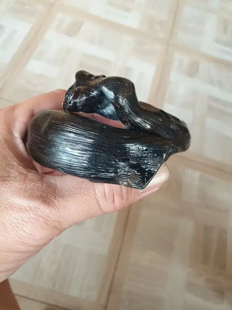 gelang etnik bahar hitam jumbo combong