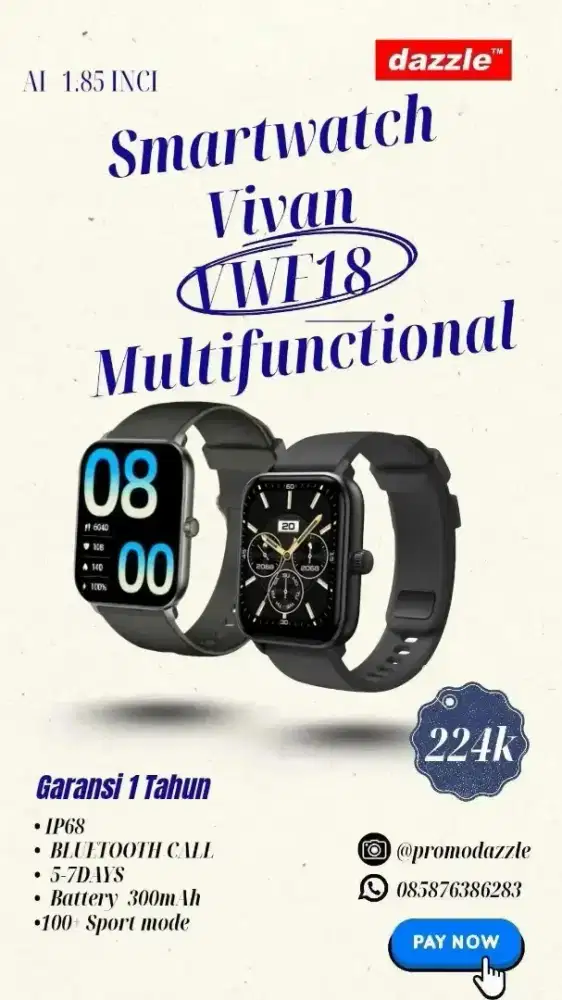 smartwatch vivan vwf18