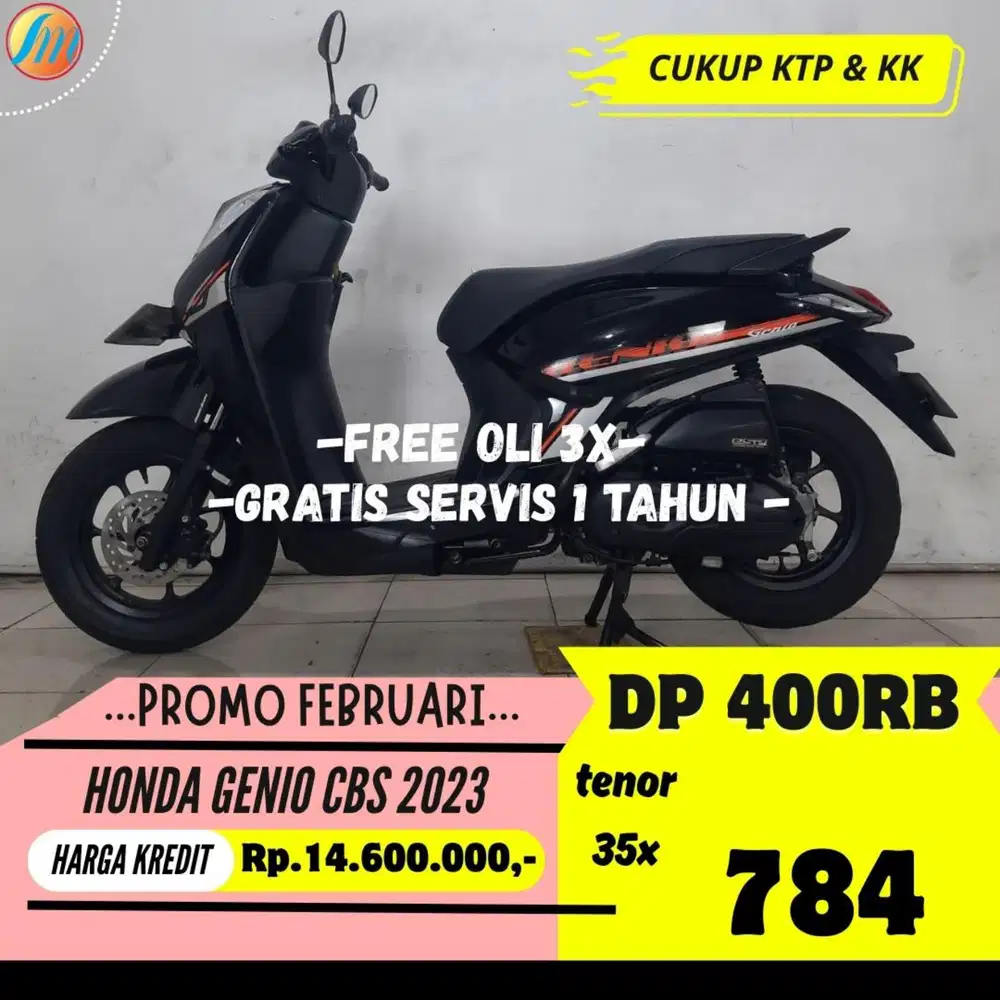 DP 500RIBU ANGSURAN SANGAT RINGAN HONDA GENIO CBS 2023 BERGARANSI