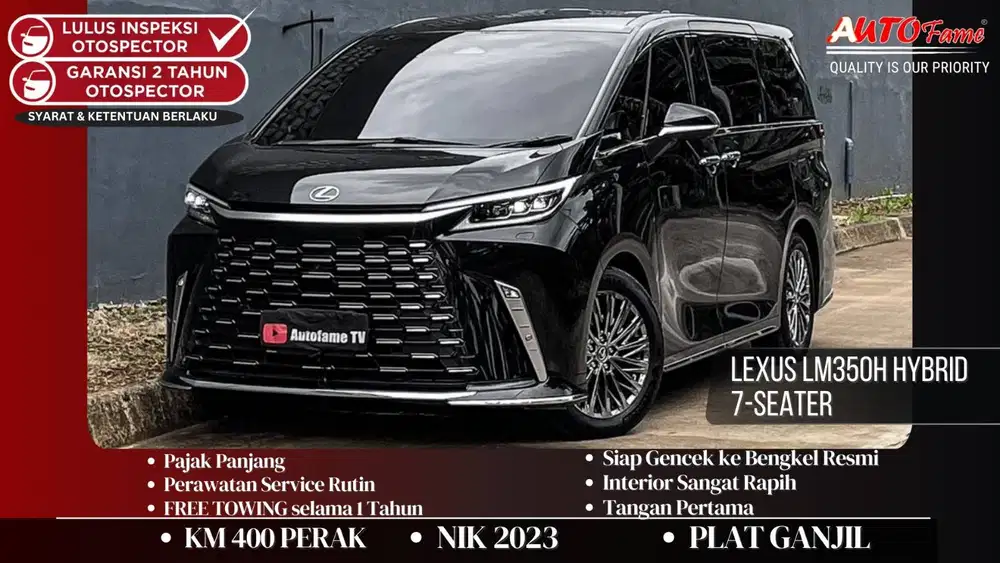 KM 400PERAK  Lexus LM350h Hybrid 7-Seater Pemakaian 2024 Black On Blac