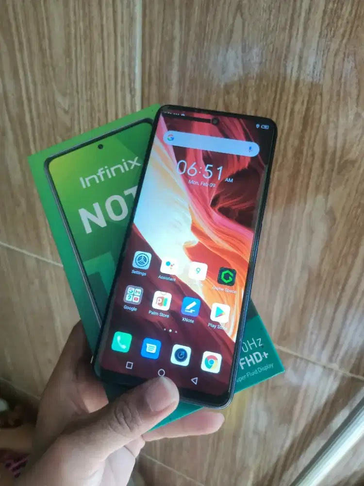 Infinix note 10 pro ram 8/128 minus layar ada garis hitam lkp