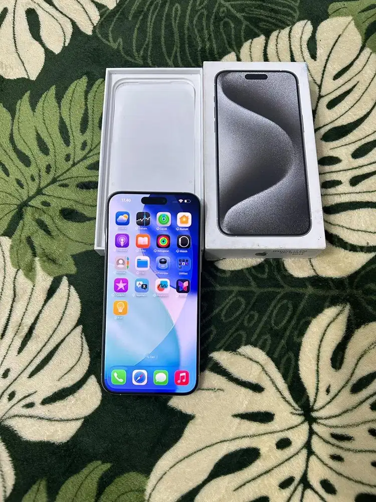 Iphone 15 Pro Max 256gb White IBOX Mulus Fullset Ori