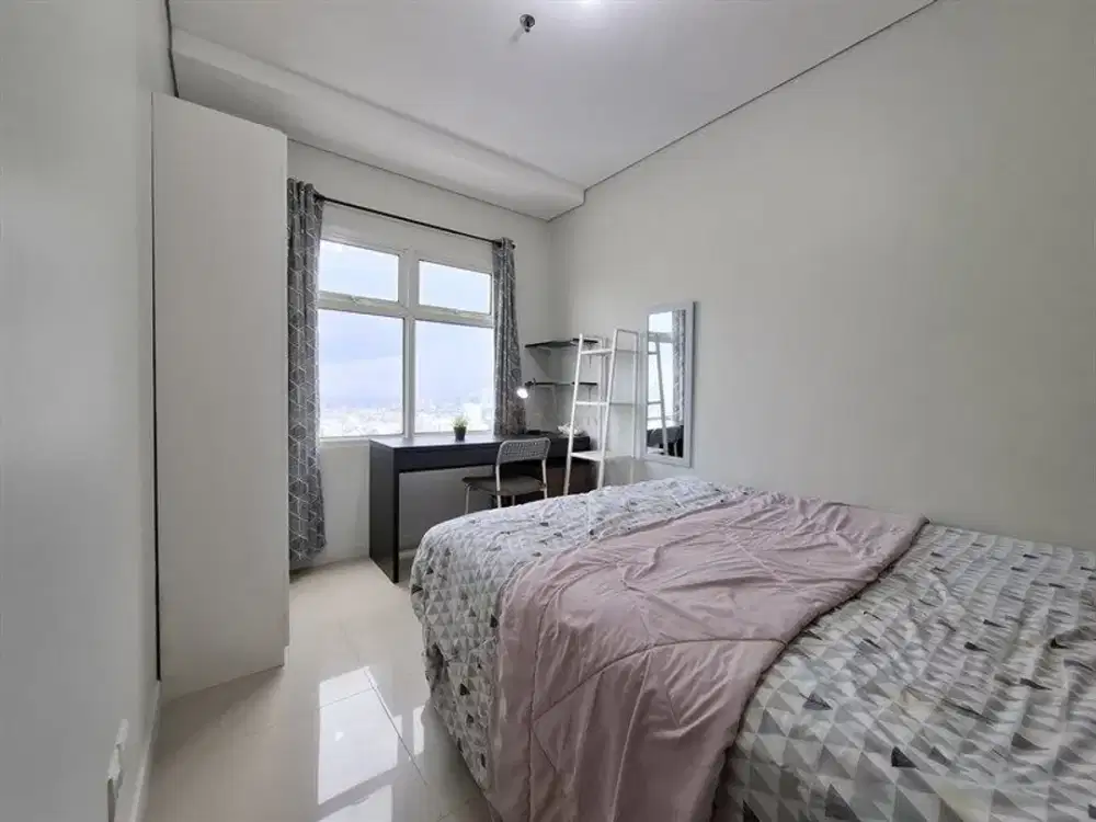 Hanya Jalan Kaki Ke Mall CP, Disewakan 1BR Furnished Minimalis Apartemen Madison Park Siap Huni, Cocok Untuk Anak Kuliah & Staff Office Tanjung Duren
