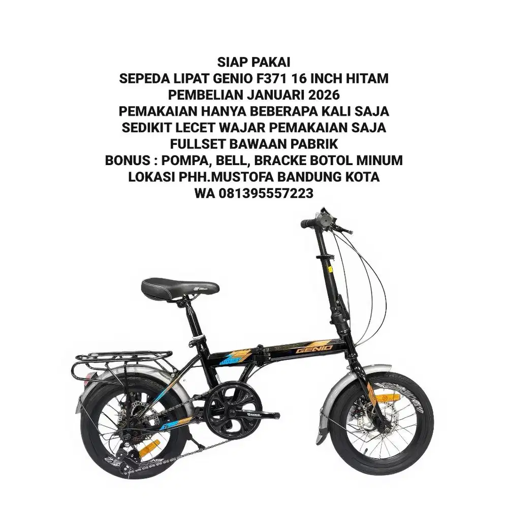 SEPEDA LIPAT 16 INCH GENIO F371 BY UNITED BIKE