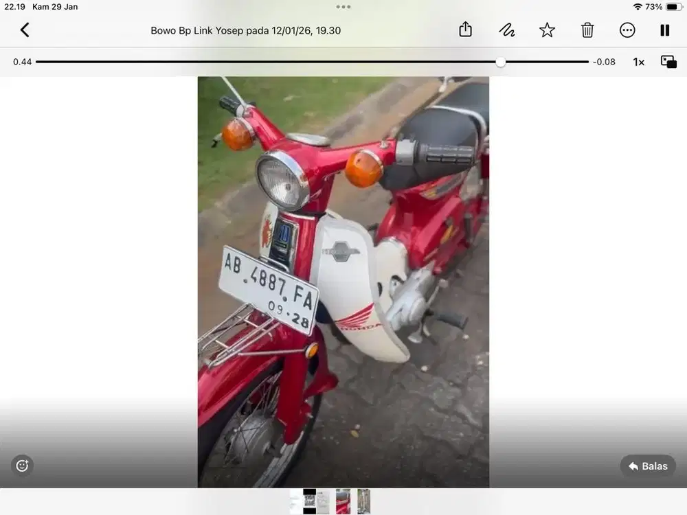 Honda C70 th 1978 merah antik tangan 1 dari baru