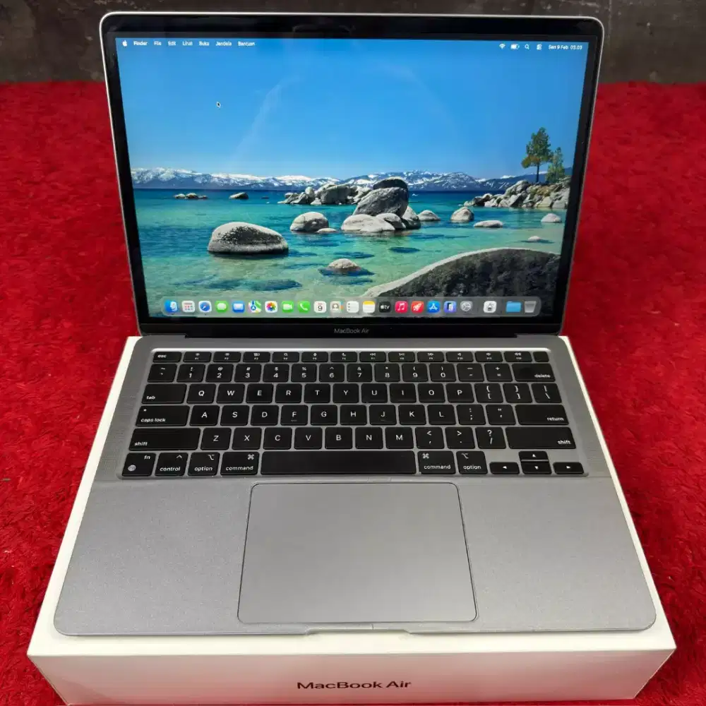Macbook air m1 2020 ram 8gb ssd 256gb fullset ex ibox bisa cod
