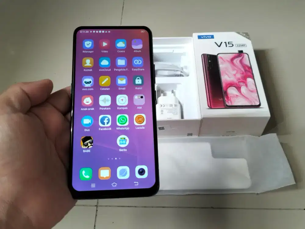 BU VIVO V15 RAM 6GB / 64GB 4G LTE 6.53in Finger Kamera Pop Up Os 11