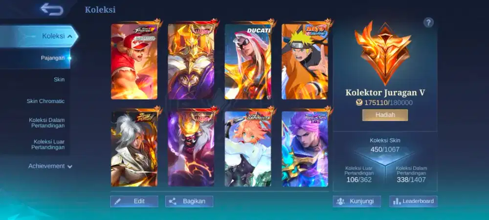 Akun Pribadi ML Mobile Legend Juragan V
