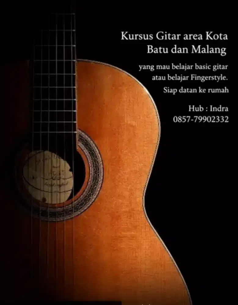 Open Kursus Gitar private, Basic dan Fingerstyle.