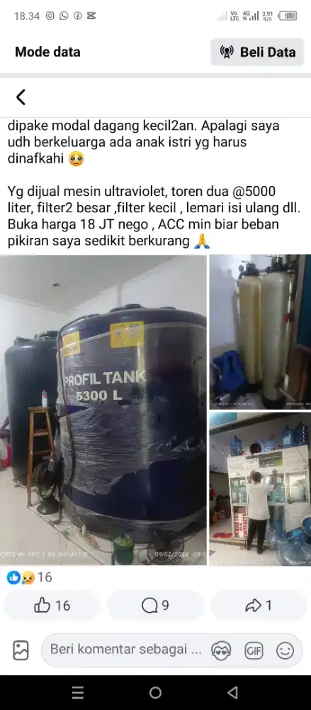 Toren air galon 5300L