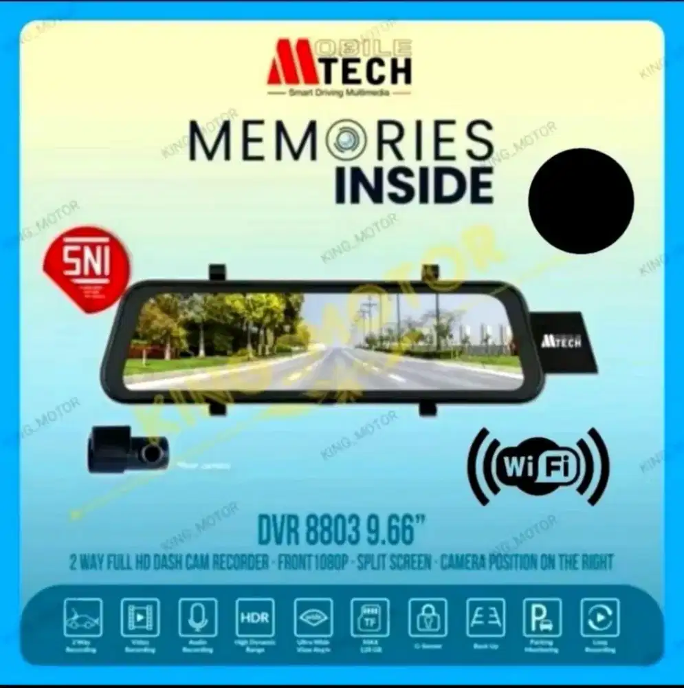 Dashcam Mtech DVR 8803 Dual Camera 9.6 inch