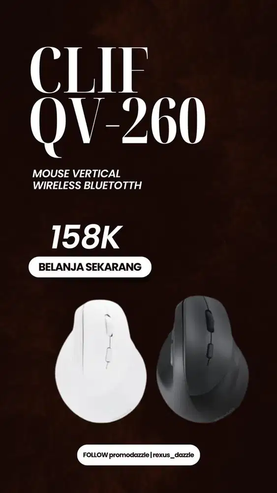 Mouse vertikal bluetooth rexus clif