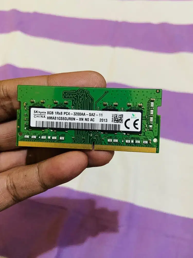 RAM 8 GB DDR4 SODIM PC4-3200 Untuk Prosesor Gen 10 / Ryzen 4 Keatas