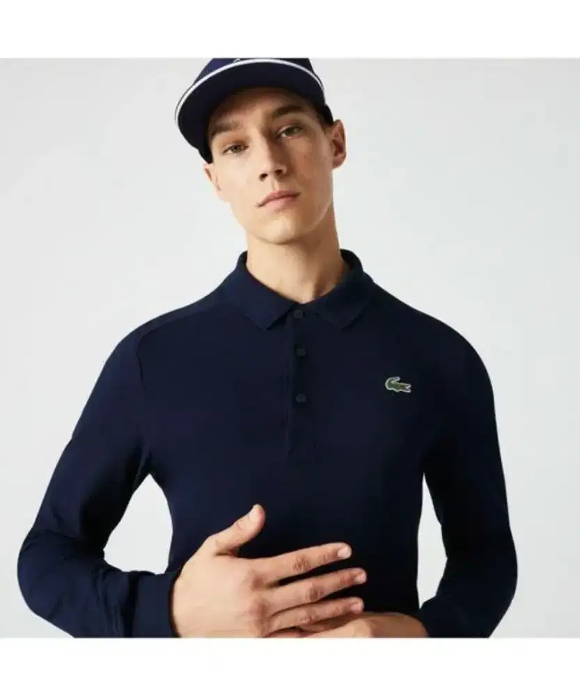 Kaos polo shirt LACOSTE Sport Golf Long Sleeve colour Navy Size No.4