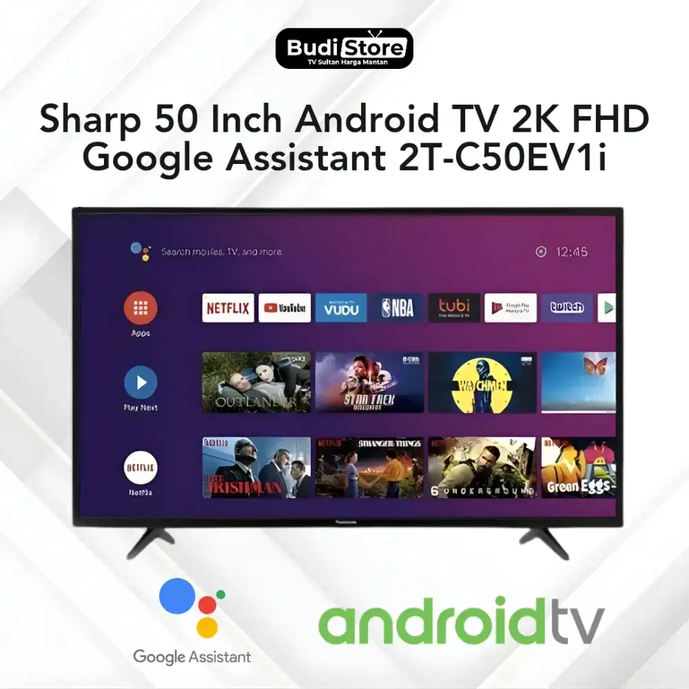 Sharp 50 Inch Android TV 2K FHD Google Assistant 2T-C50EV1i