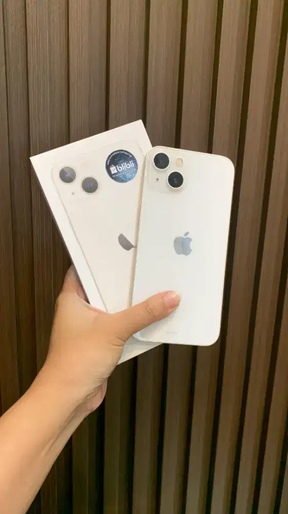 Iphone 13 starlight 128gb resmi ibox Bh 90%