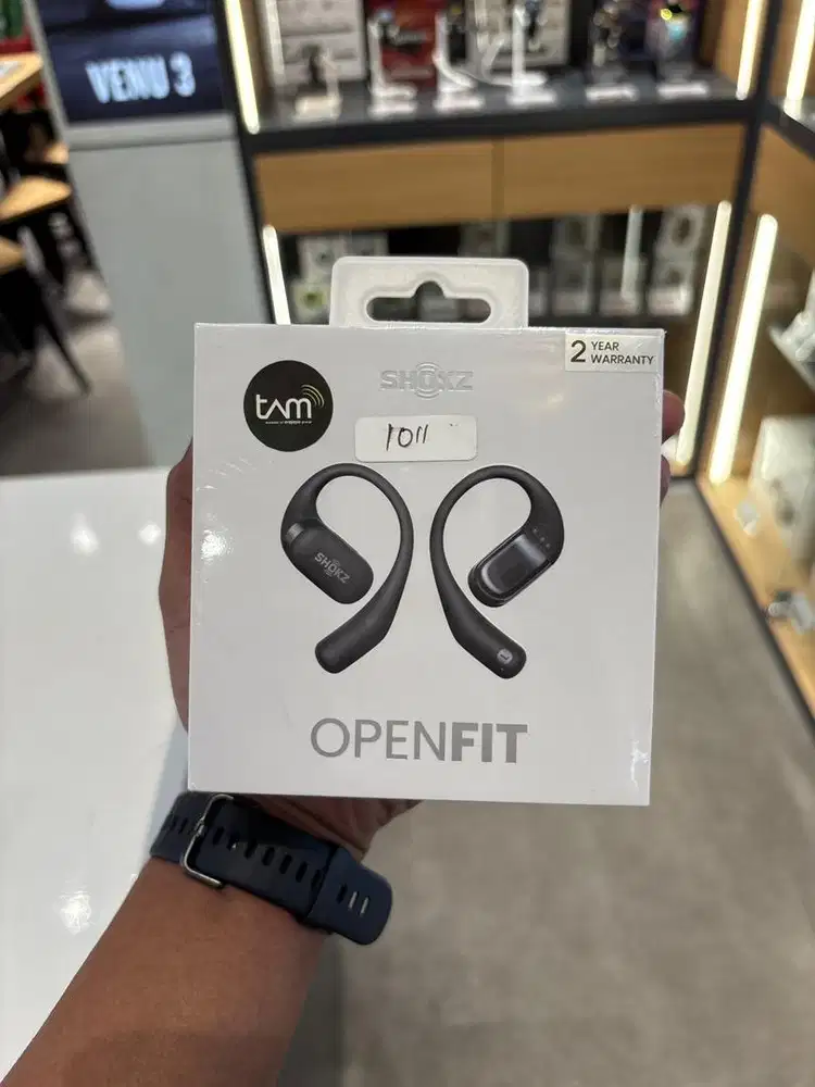 PROMO !! SHOKZ OPENFIT OPEN EAR BLACK NEW SEGEL RESMI