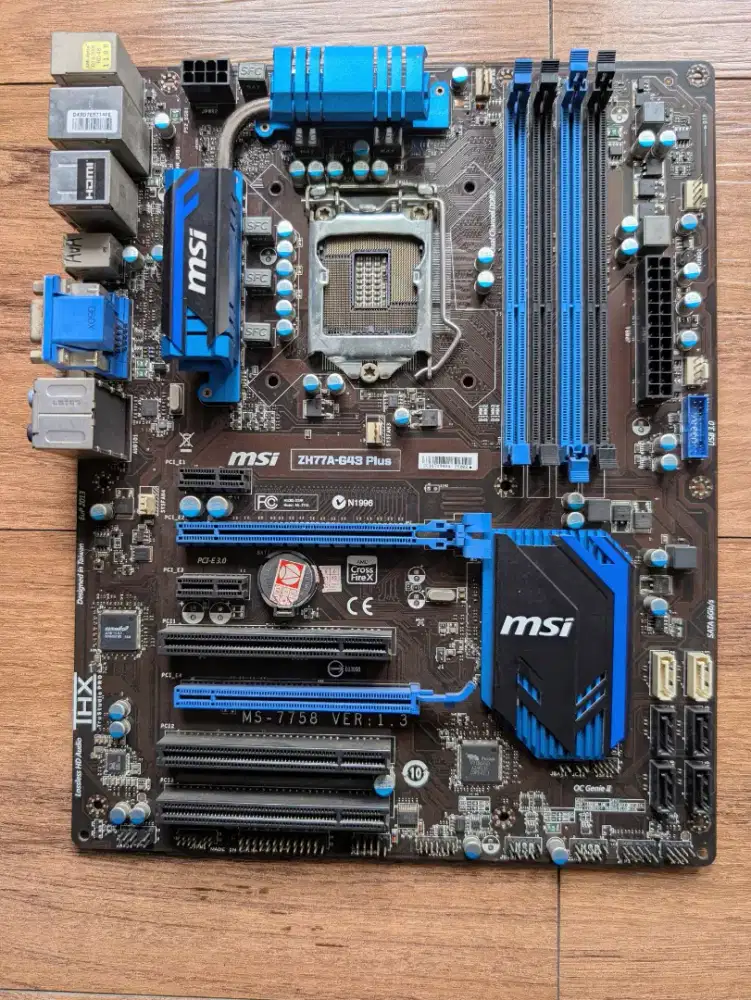 Motherboard MOBO PC MSI ZH77A G43 Plus VGA DVI HDMI Socket LGA 1155