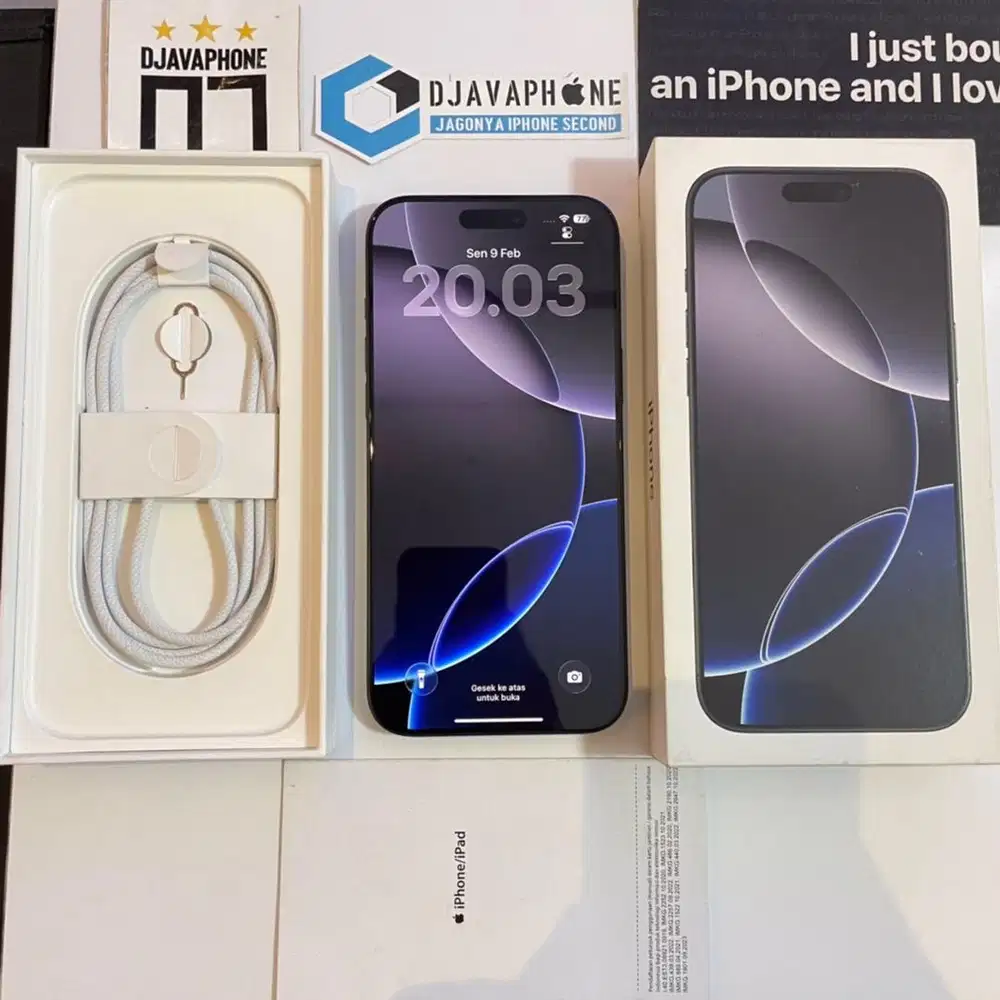 iPhone 16 Pro Max Black Titanium 1TB Garansi Resmi iBox 9 Juli 2026