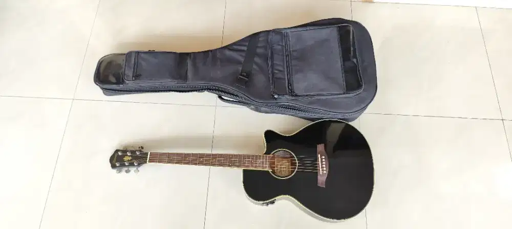 Gitar Akustik Elektrik ibanez AEG bonus tas gigbag