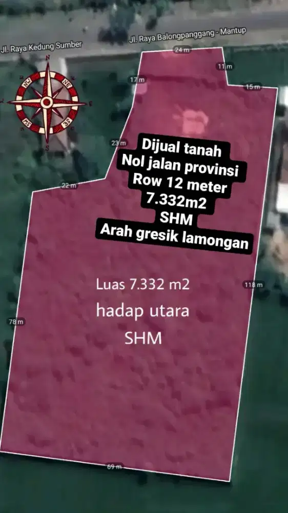 Raya Balongpanggang, arah gresik lamongan