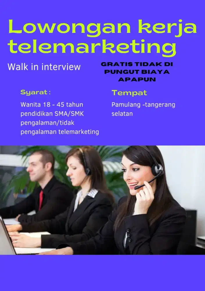 lowongan telemarketing