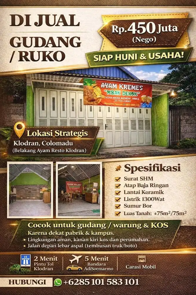 DIJUAL CEPAT BEKAS WARUNG MAKAN