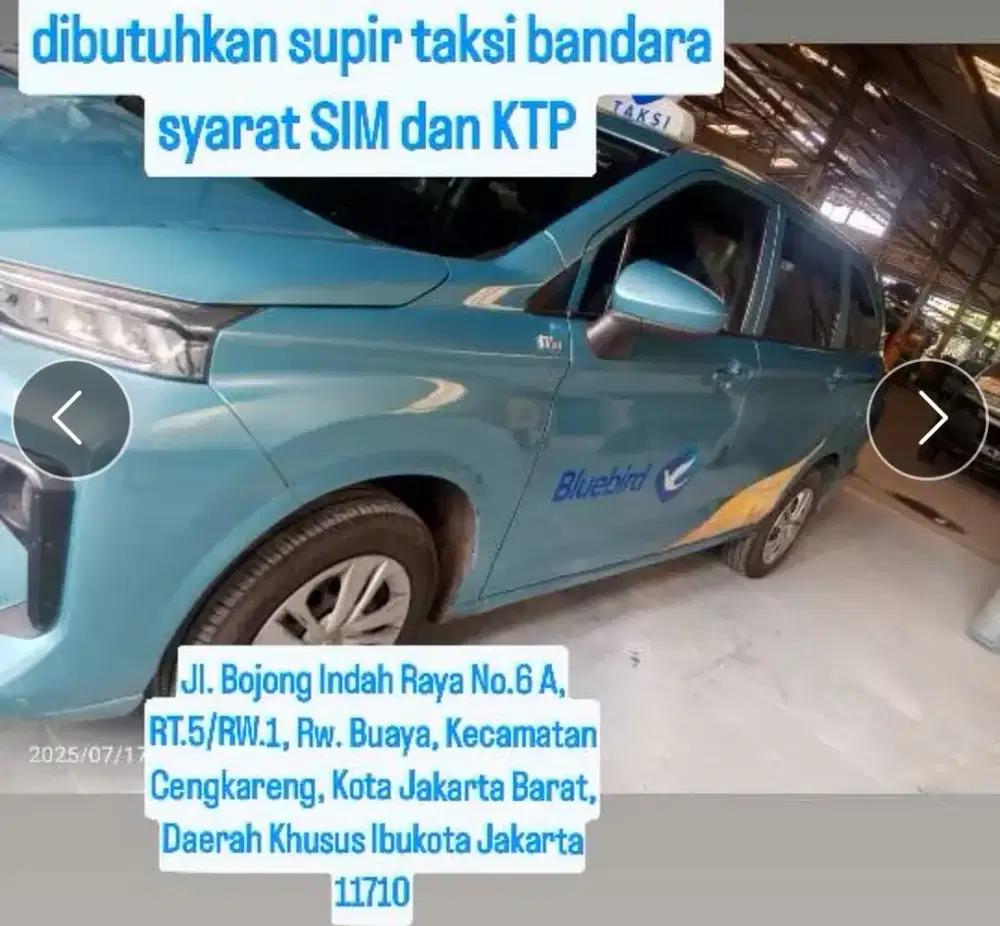 lowongan driver Jabodetabek