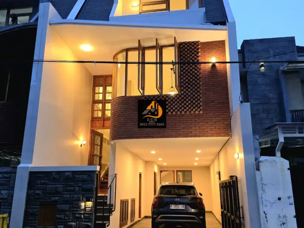 T02.Rumah Baru Ready 3 Lantai Modern Natural Tropis di Cipinang Rawamangu Jaktim