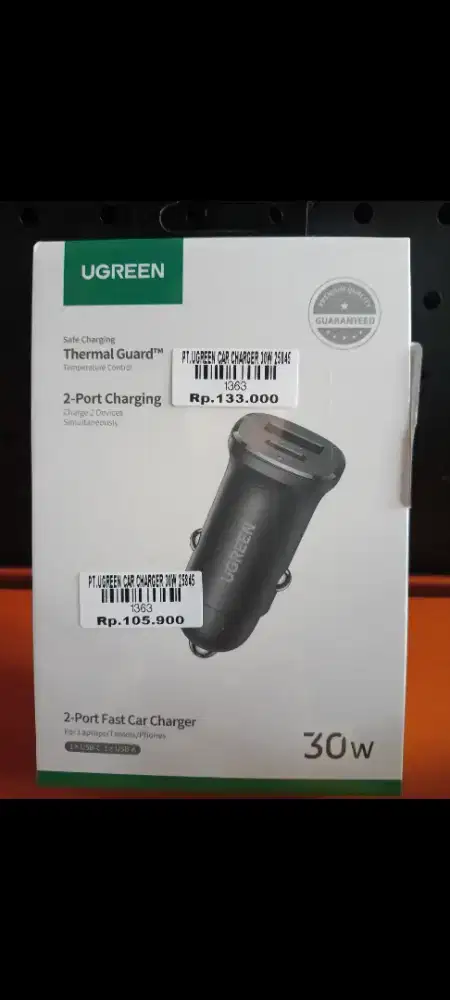 UGREEN CAR CHARGER 30W | ATLANTIS DAHSYAT