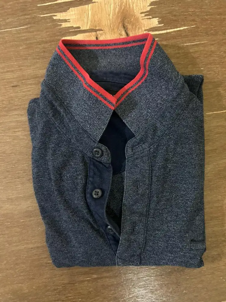 Arnett polo shirt abu-abu slim fit preloved